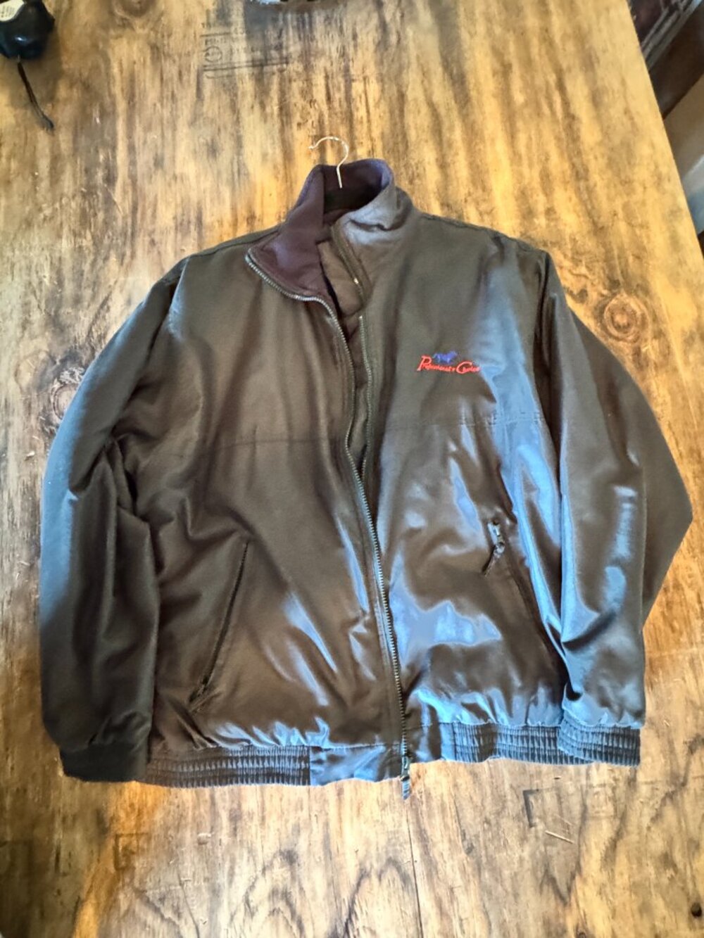 Professional's Choice Fleece Lined Bomber Jacket Black Zip Equestrian Men's L